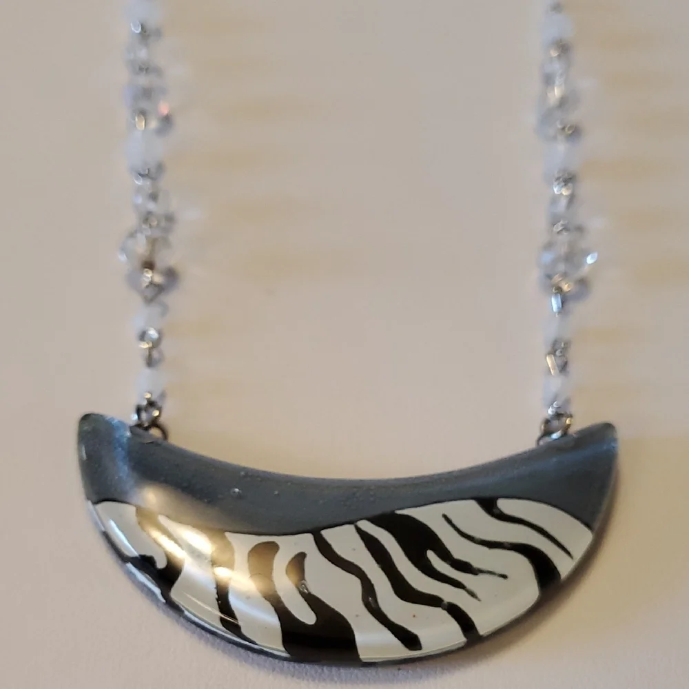 Elegant Black and White Necklace